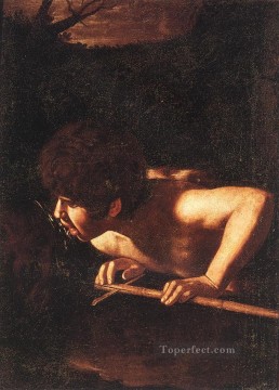 カラヴァッジョ Painting - 井戸の洗礼者聖ヨハネ カラヴァッジョ